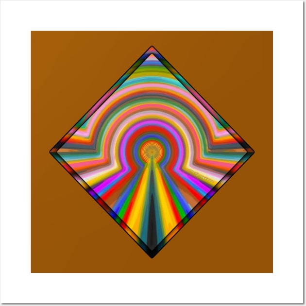 🌈 Rainbow Meditation Diamond Wall Art by Patchwork Bird